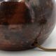 Pied de lampe boule en grès marron de Guy Baudat, années 70