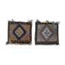 Pair of 2 mini kilim deco wall mats 37x37cm