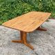 Mid-Century Modern dining table in solid oak, Yugoslavia 1970s.