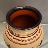 Glazed terracotta vase decorated with Savoy vegetable frieze