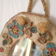 Vallauris ceramic mirror decorated with flowers, circa 1960