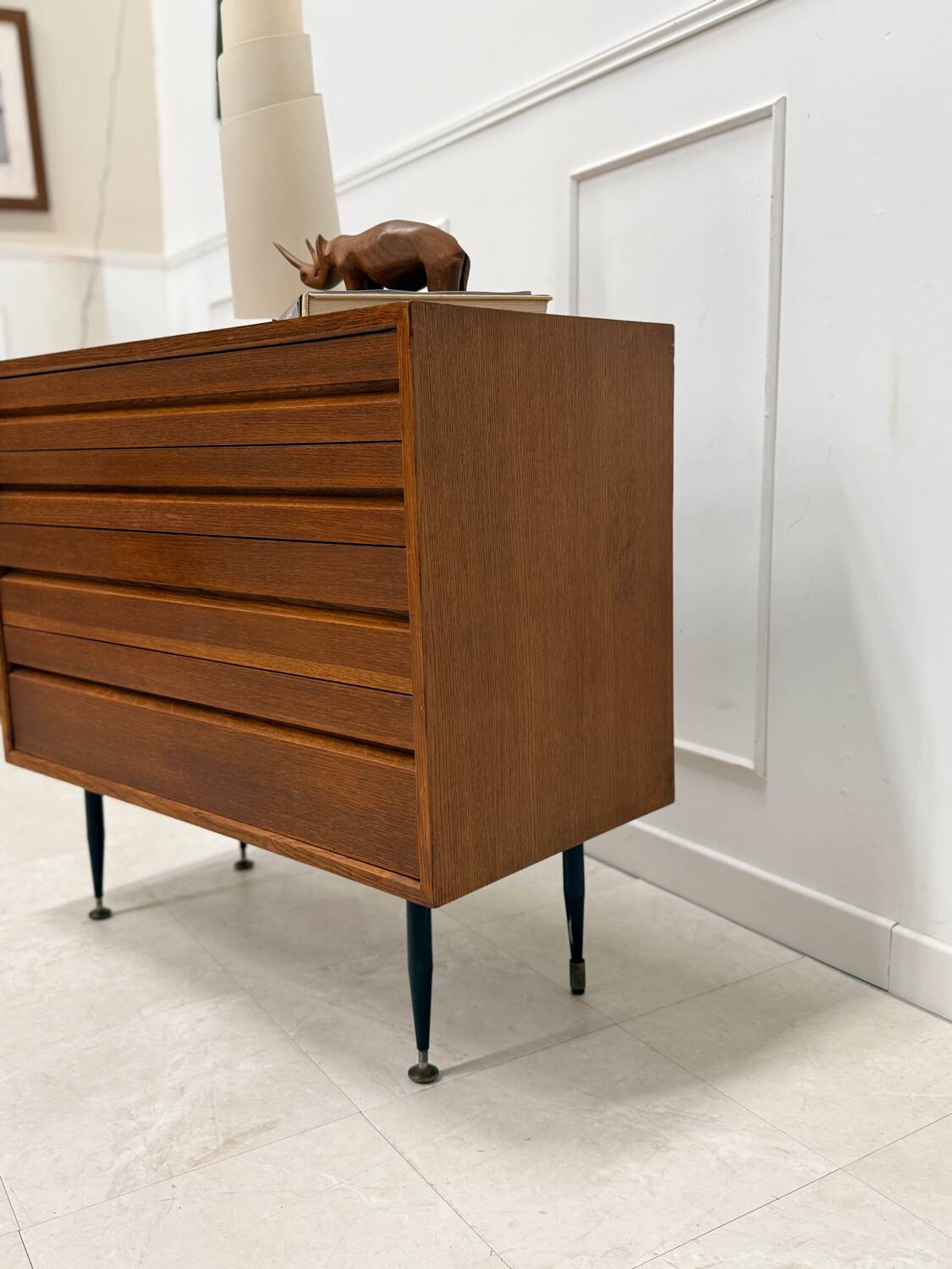 Teak chest of drawers