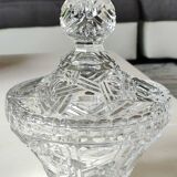 Elegant crystal candy box, with geometric design, Boho-Chic style