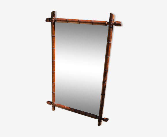 Miroir en bambou vintage 108x72cm
