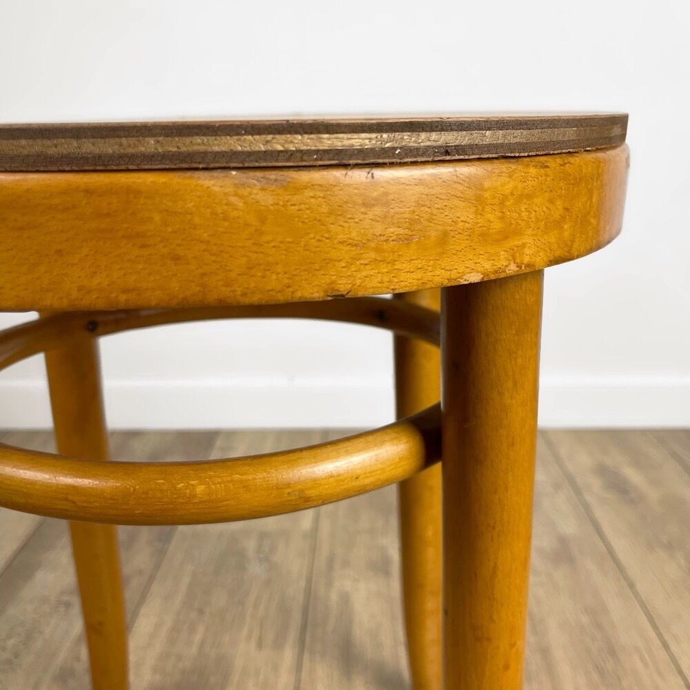 Curved wooden piano stool 1930