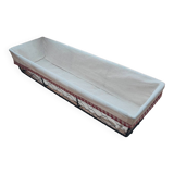 Bread basket in metal and fabric - 43 x 13 x 8 cm