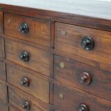 Very Large Antique Hardwood Apothecary Cabinet / Bank of Drawers, ca 1900