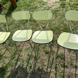 Table et chaises en Formica jaune