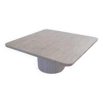 Kalia Square Coffee Table - Natural Travertine