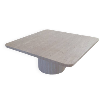 Table basse carrée Kalia  – Travertin naturel
