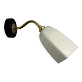 Vintage opaline swan neck wall lamp