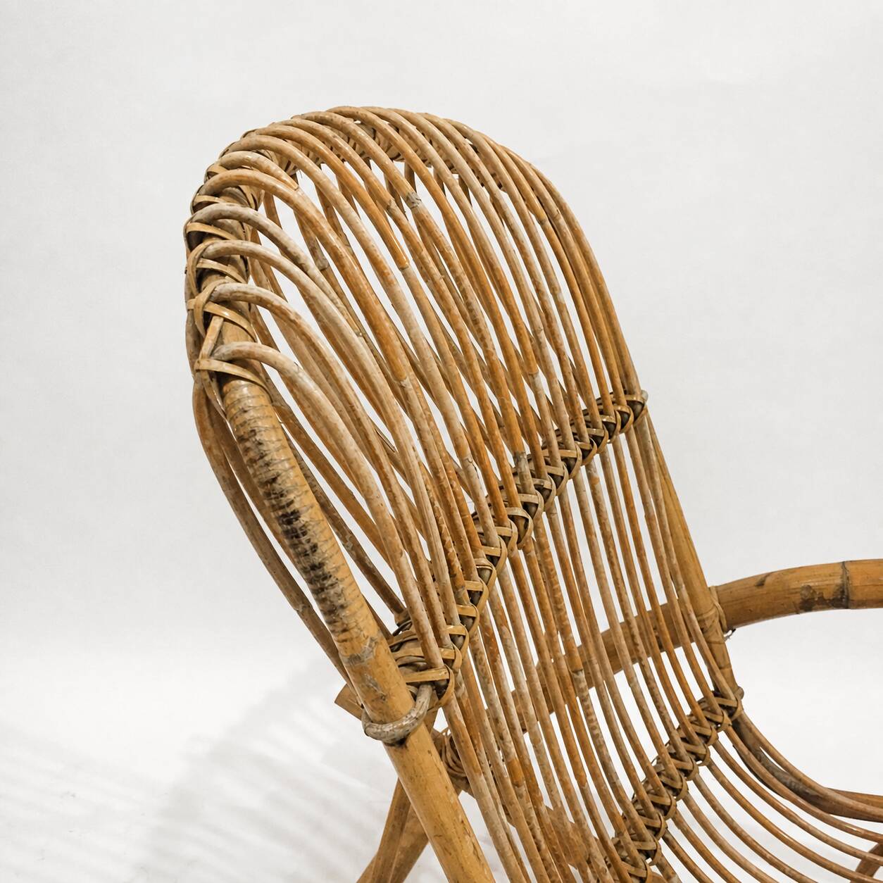 1960s rattan rocking chair