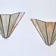 Pair of Art Deco glass paste wall lights