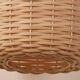 White & Beige Rattan Sconce Lamp 30x25Cm
