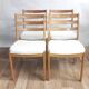 Set of 4 vintage faux sheepskin chairs 1960 Denmark