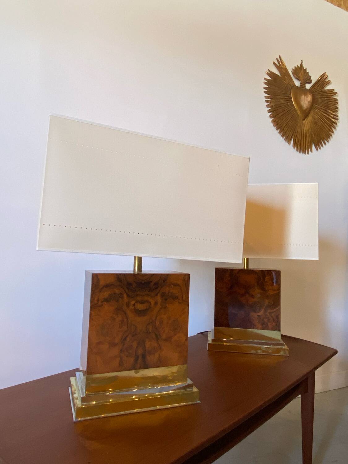 Pair of Jean-Claude Mahey lamps, 1975