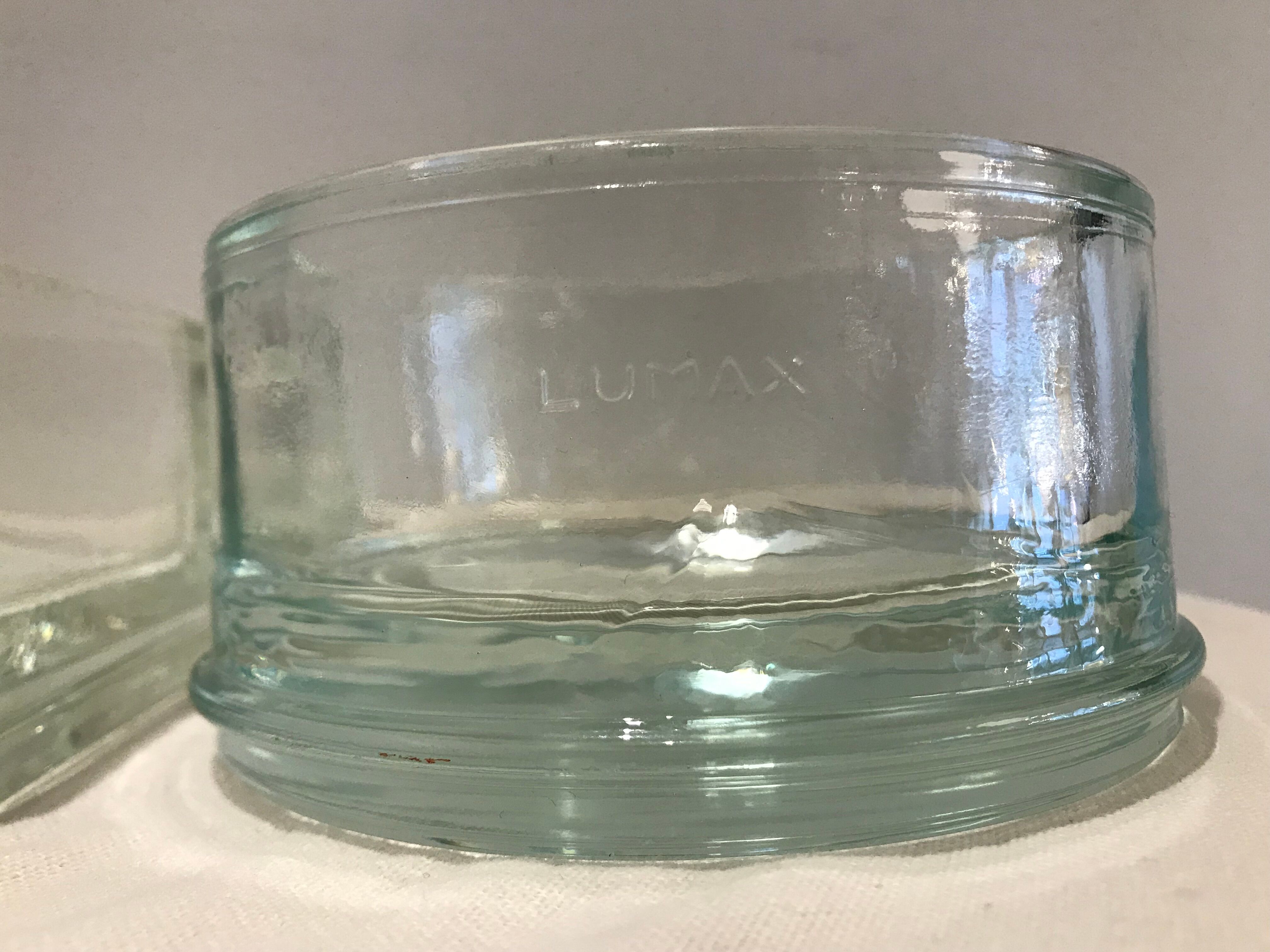 Lot of two glass-paved ashtrays Lumax 1950