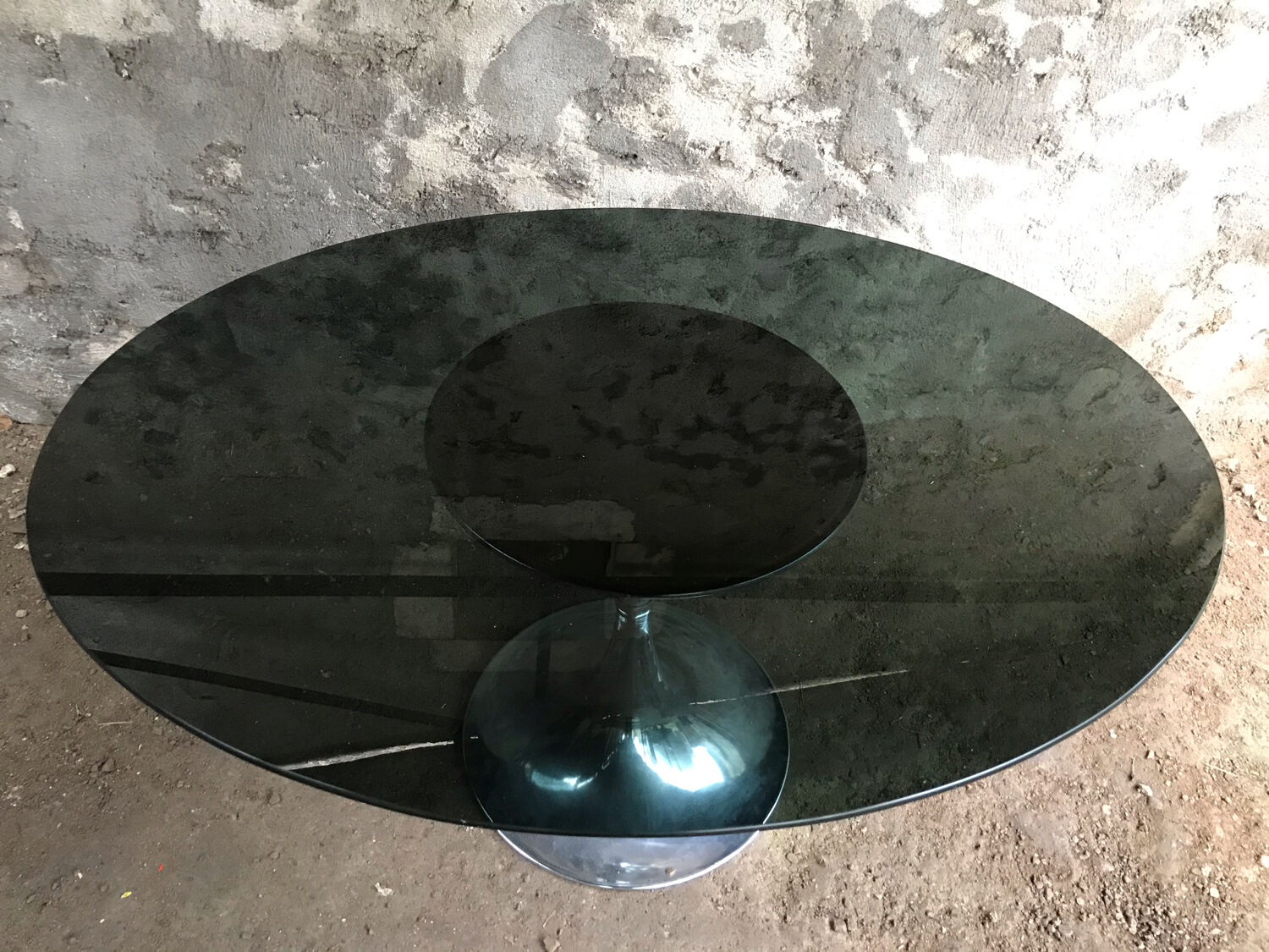 Smoked glass table