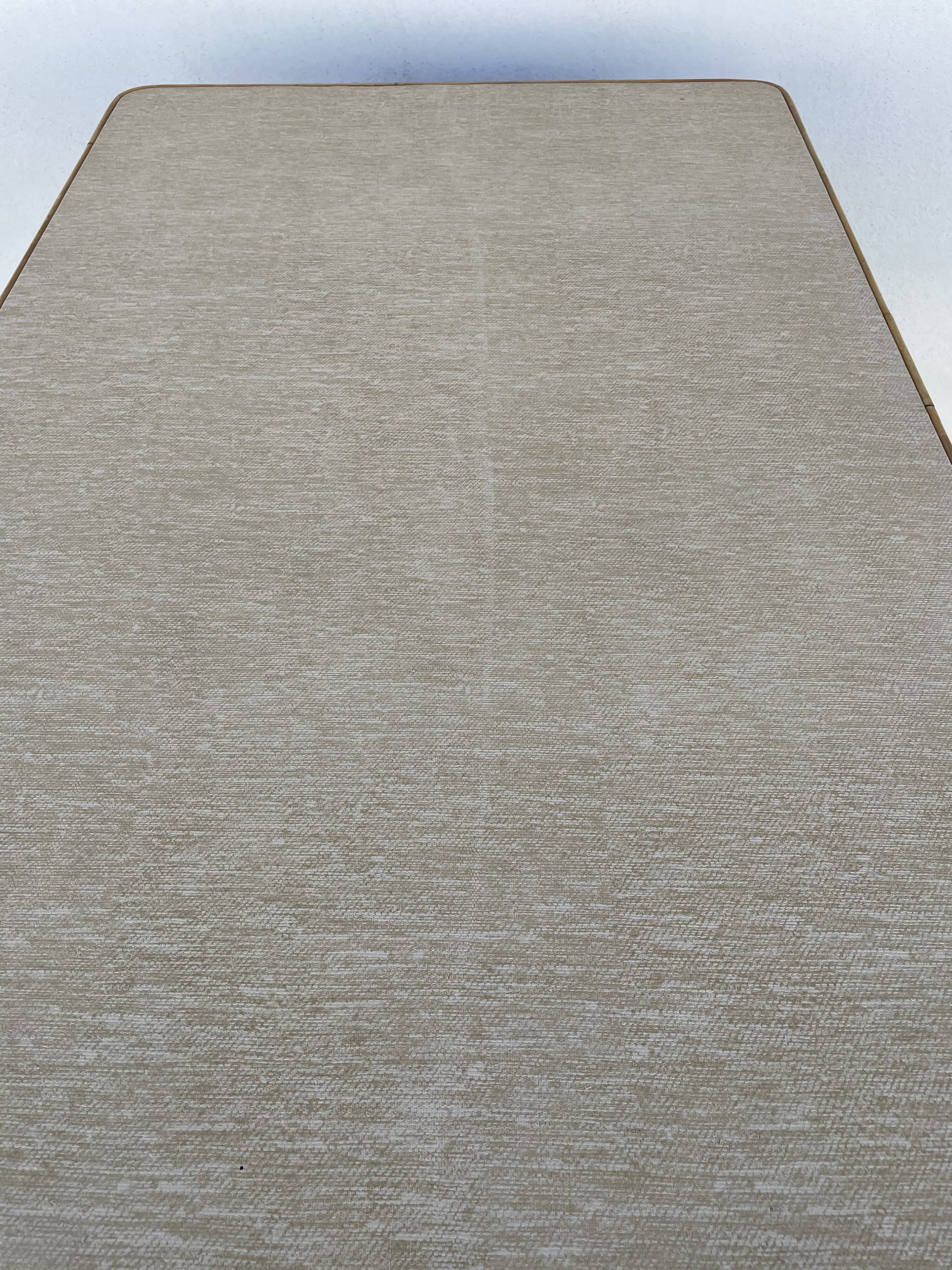 Rattan table vintage compass feet