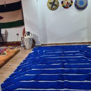 Majorelle blue Beni Ouarain rug