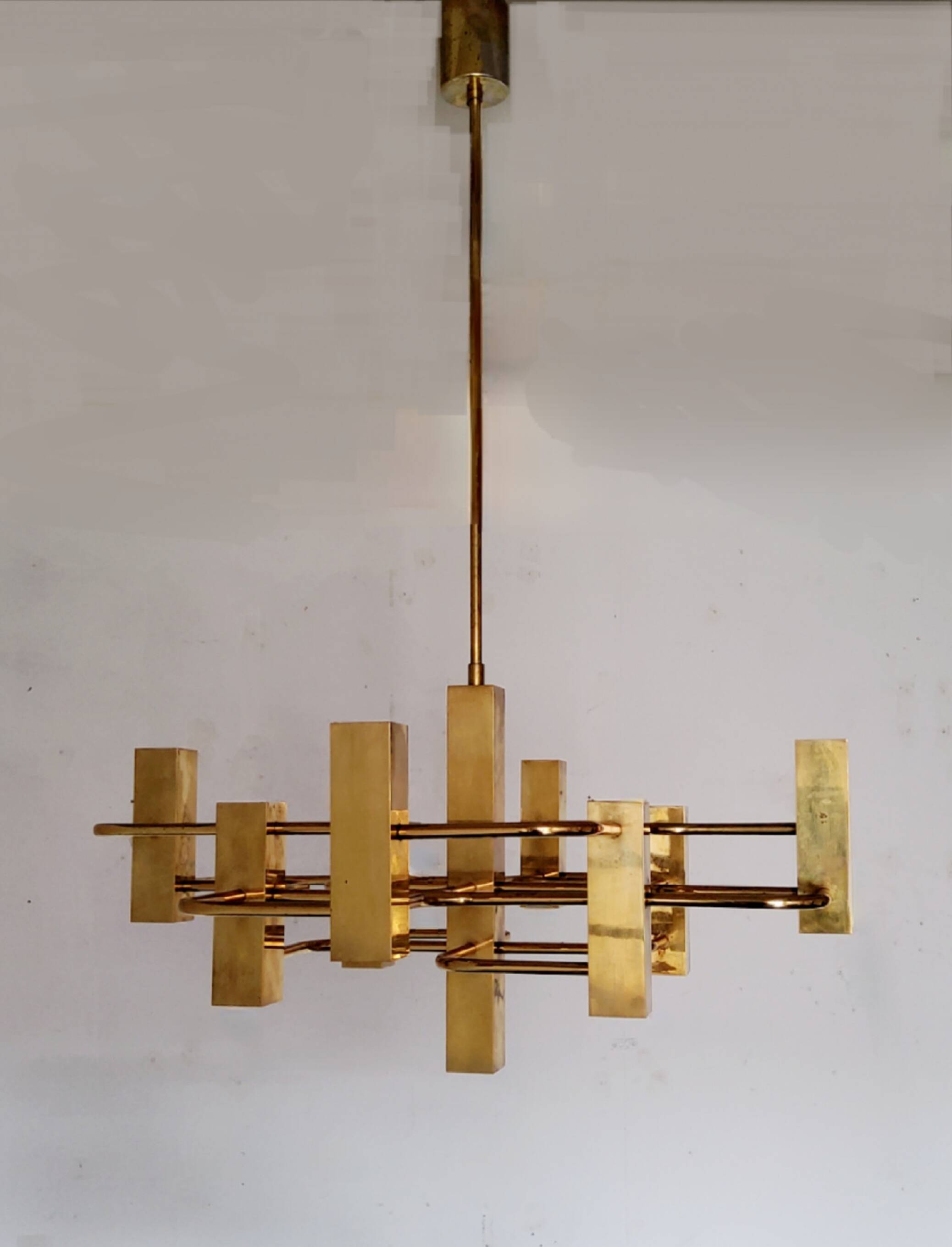 Gaetano Sciolari chandelier, Boulanger from the 70s