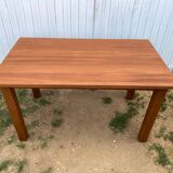 Vintage solid teak table 135x79cm an80