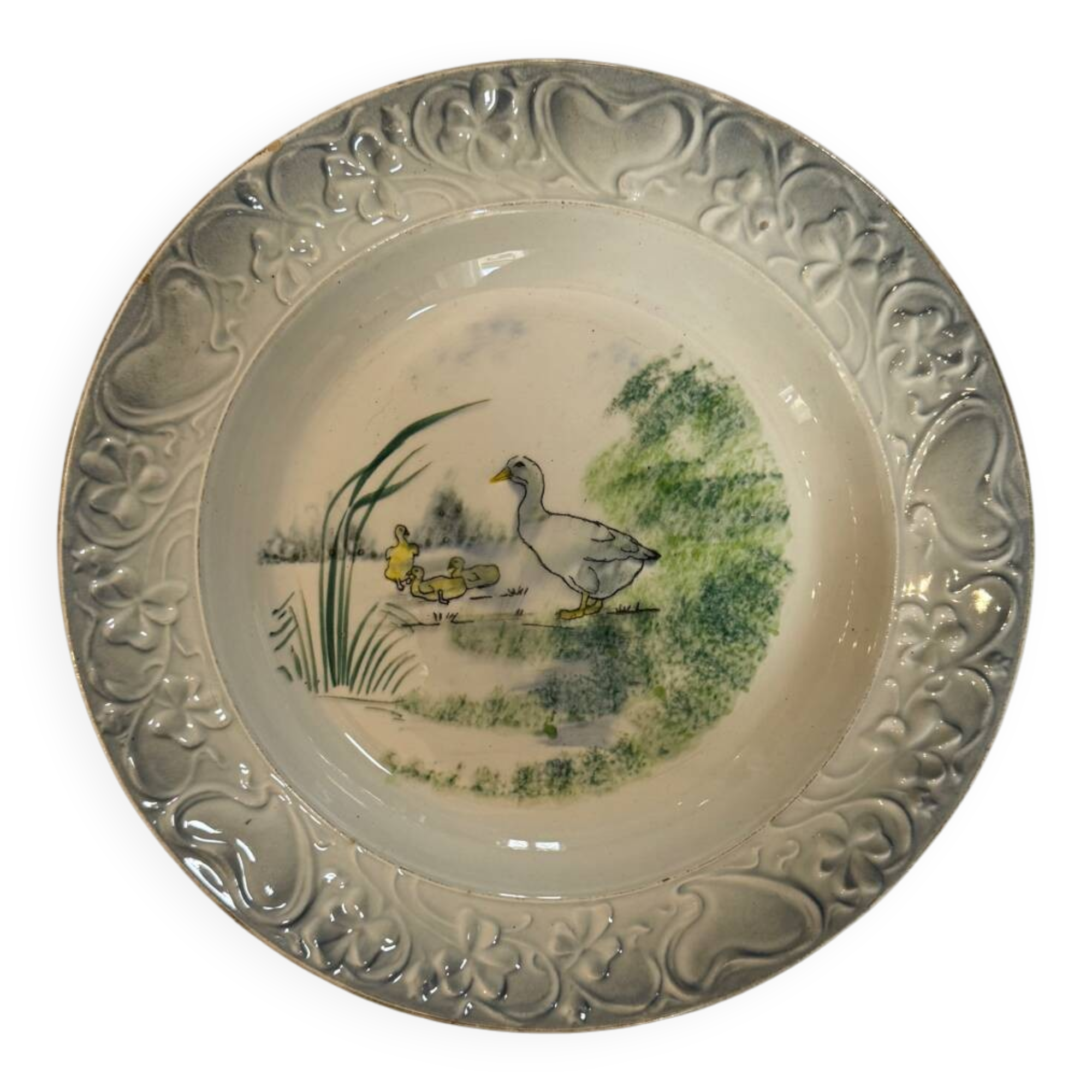 Vintage shallow goose dish