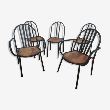 Suite de 5 chaises Robert Mallet-Stevens