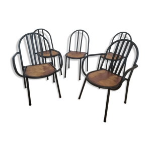 Suite de 5 chaises robert