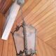 Small chandelier / lantern in bronze with etched glass - Louis XV style