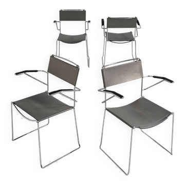 Set of 4 “Spaghetti” chairs Giandomenico Belotti for Alias