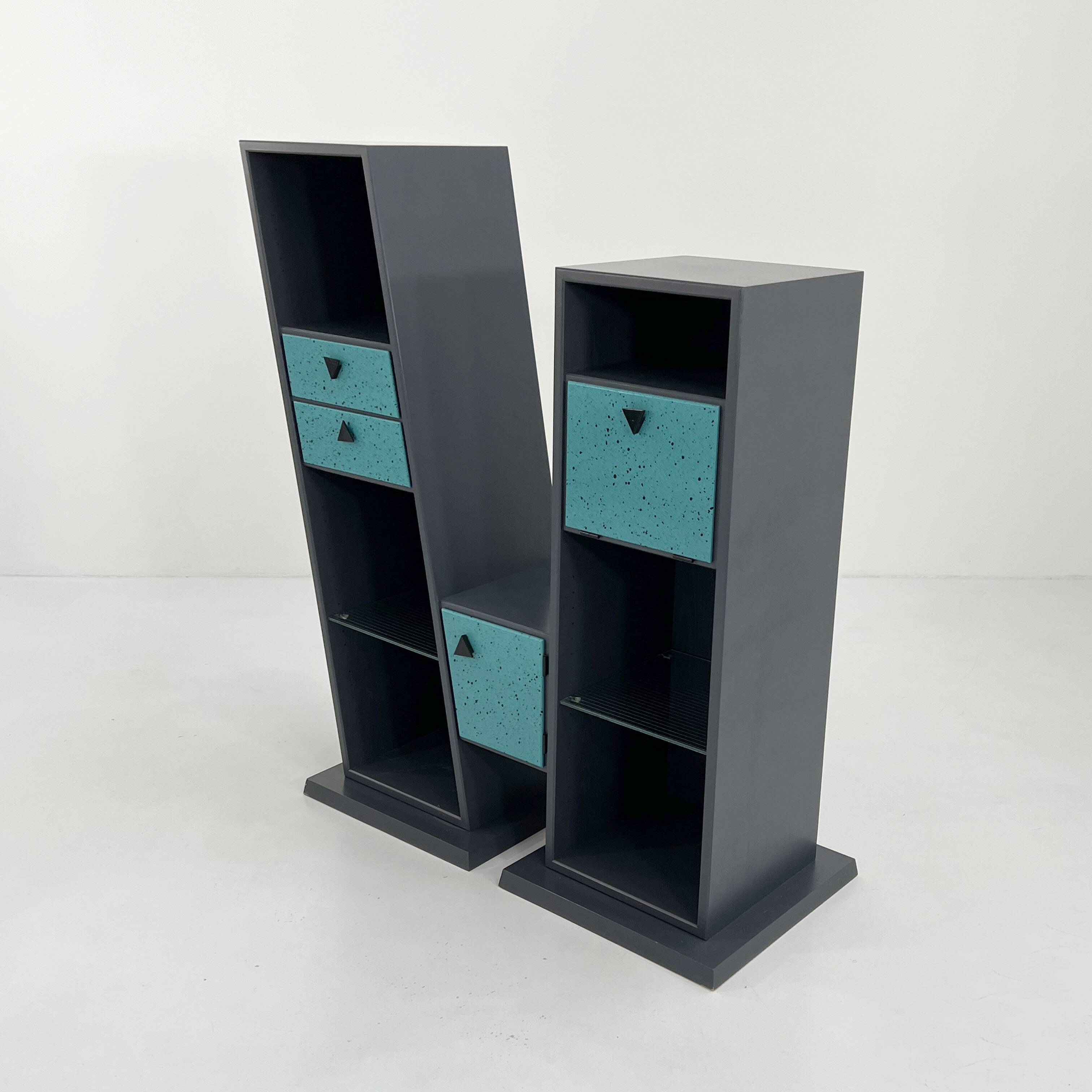 Postmodern freestanding bookcase, 1980s
