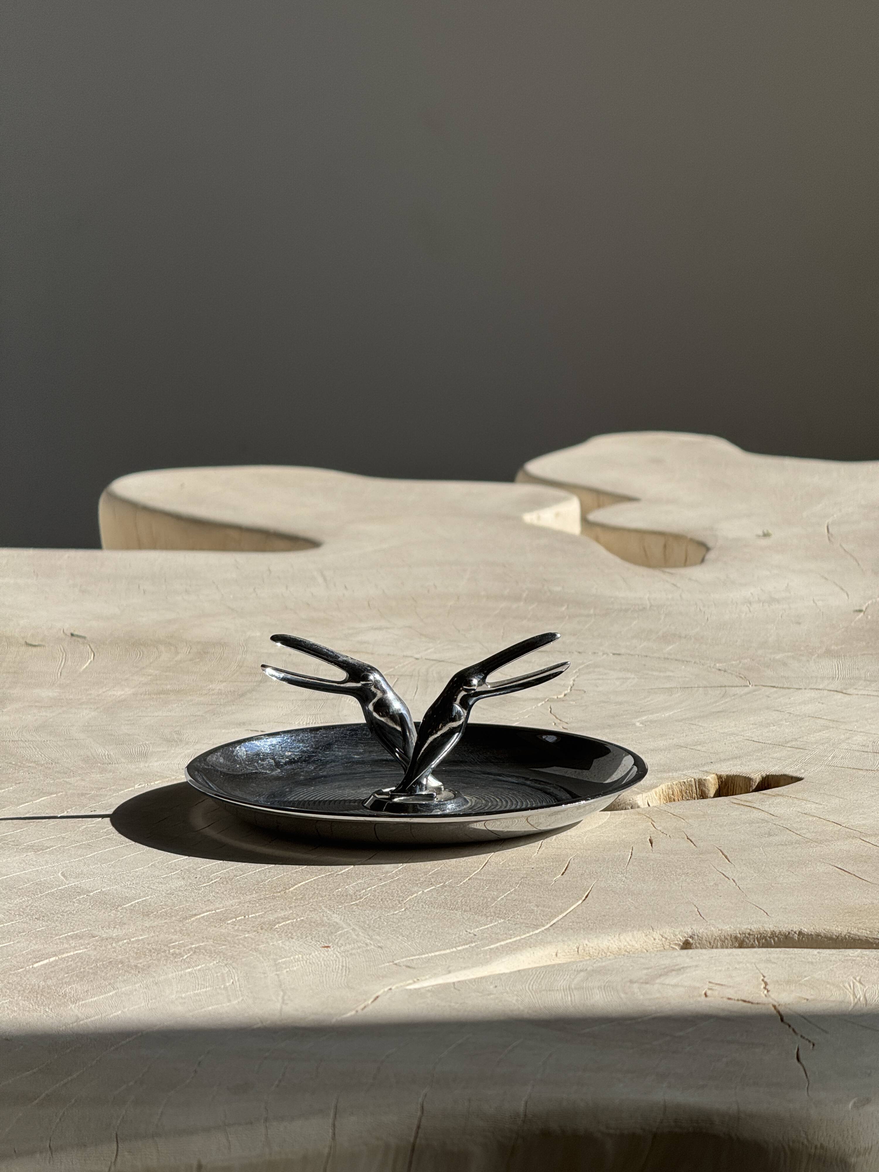 Pincherette 1950 USA Chrome Toucan Cigarette Holder