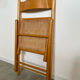 Lot 6 folding wooden chairs and vintage rattan canning year 60