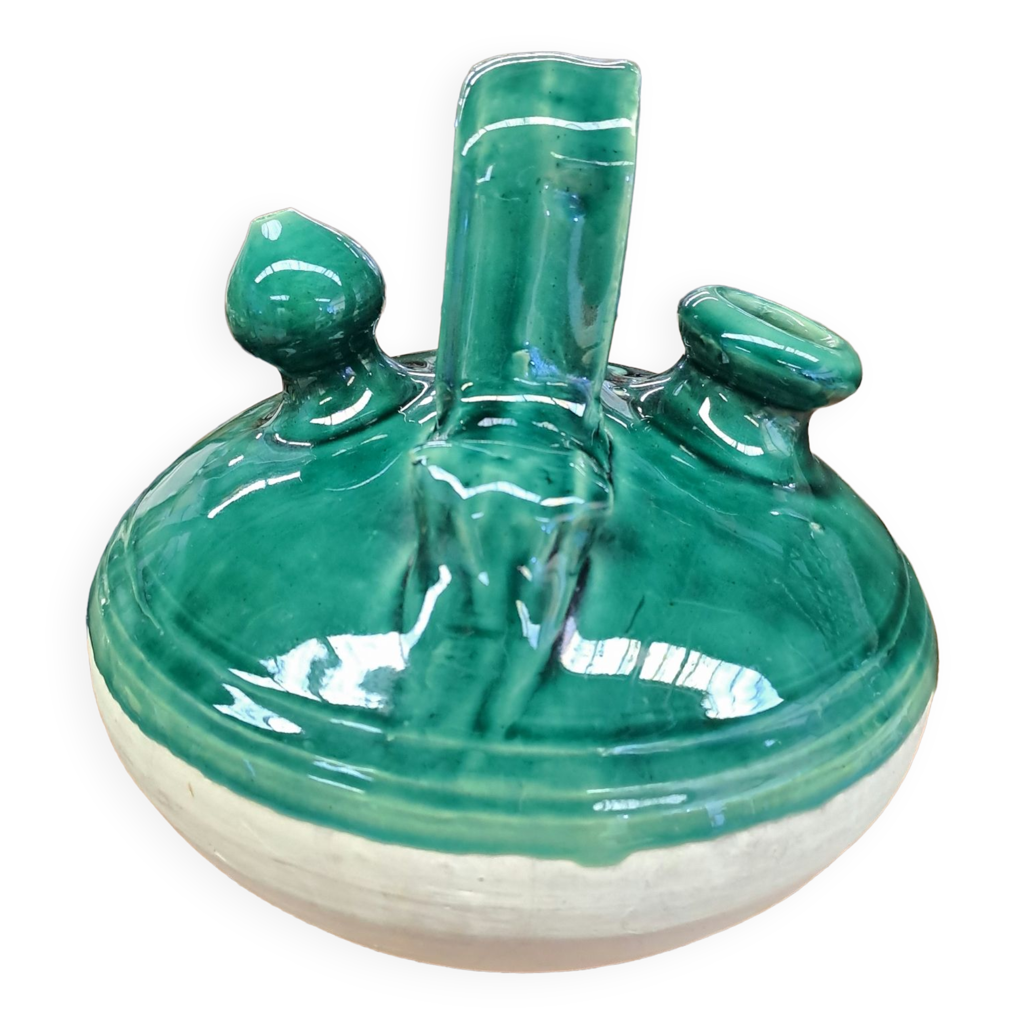 Gargoulette jug in glazed terracotta