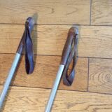 Pair of vintage ski poles L=129cm