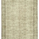 Hand-knotted decorative turkish beige rug 196 cm x 311 cm