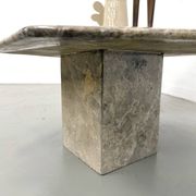 Paire de tables basses italiennes en marbre, circa 1970