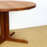 Scandinavian round teak dining table 1960