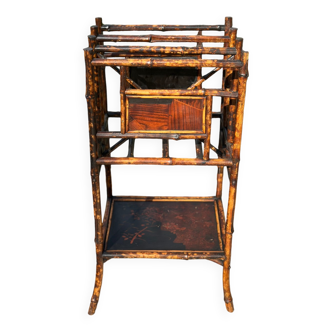 Natural Bamboo Magazine Racks, Stained, 19th Century Period