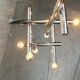 Minimalist chrome ceiling lamp from the mid-century space age by Temde, Switzerland, 1960s.