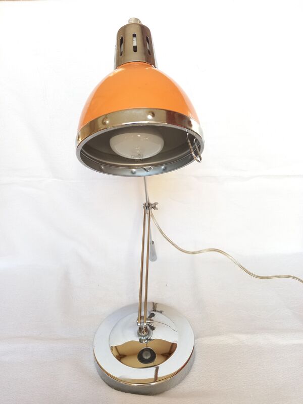 Lampe articulée vintage orange