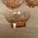 Set of 6 pink star luminarc cups