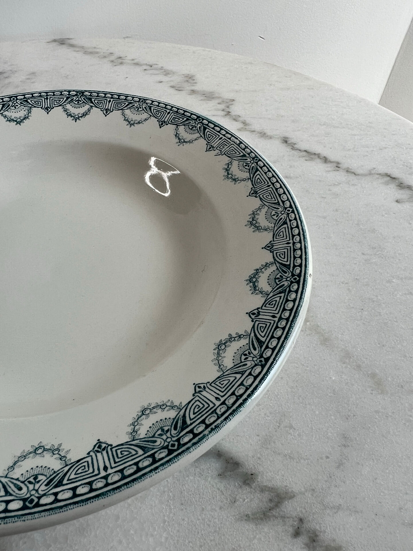 Set of 3 deep plates in ironstone LG Récamier