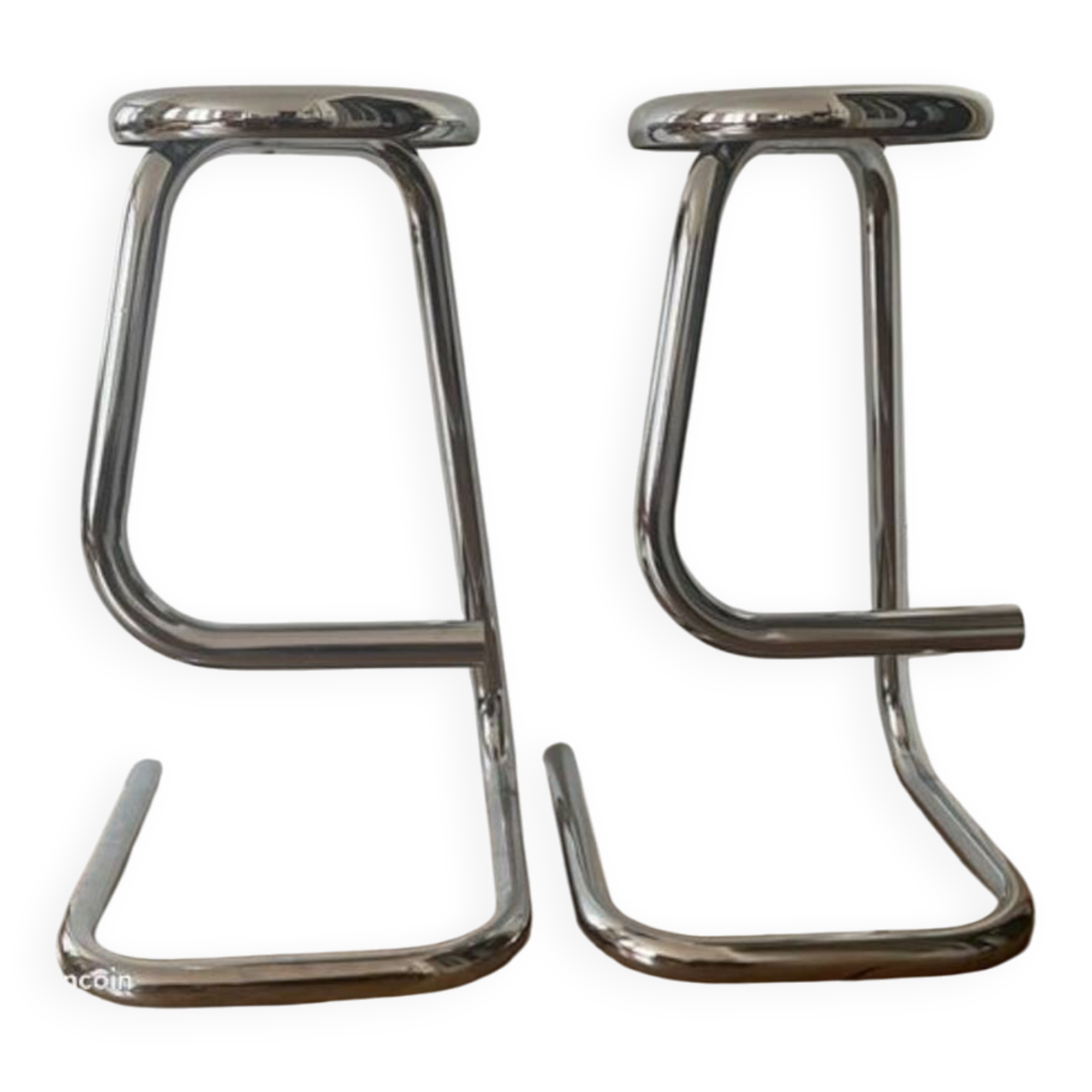 1 lot of 2 paperclip stools K 700 chrome