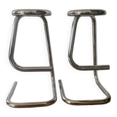 1 lot of 2 paperclip stools K 700 chrome