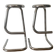 1 lot of 2 paperclip stools K 700 chrome