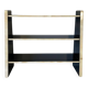 Bibliothèque Art Déco italienne en parchemin et laque noire