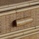 Vintage woven rattan bamboo chest of drawers