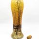 Art Nouveau vase DLG Legras, winter landscape painted with enamels, circa 1900.